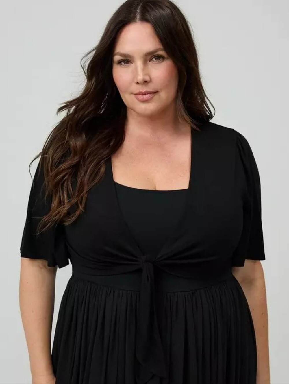 Torrid Super Soft Black Tie-Front Shrug Cardigan Bolero Women's Plus Size 2X Nwt
